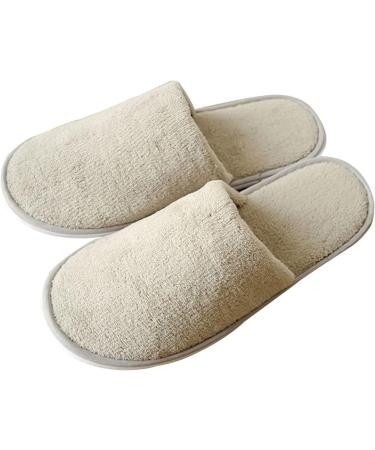 Fiyson 5 Pair Disposable Slippers - Fluffy Coral Fleece Slipproof Hotel & Travel Slippers for Guests (Gray Size 38 EU) - Buy Online on GoSupps.com