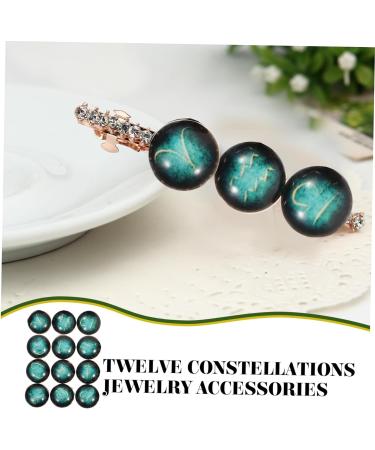 Lurrose 100 pcs dress decorate dome silicone purse constellation pattern glass charms hanging pen round pendant Round noodles necklace heart pom Glass Charm heart shaped ball - Buy Online on GoSupps.com