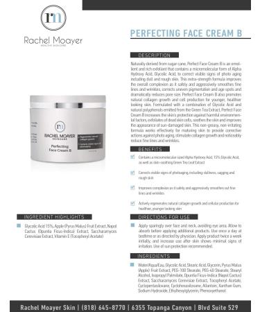 Buy Rachel Moayer Perfecting Face Cream B | Anti-Aging Moisturizer for Men & Women | Wrinkle Remover & Collagen Booster | Day & Night Use - Buy Online on GoSupps.com