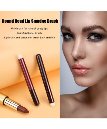 Professional Round Head Lip Brush | Matte Lip Gloss Applicator | Soft Artificial Fiber Makeup Brush for Perfect Lips - Buy Online on GoSupps.com