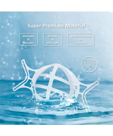 3D Mask Bracket Insert for Cloth Mask - Mouth Guard for Breathing Space - Comfortable Inner Support Frame (3 Pack, Semi-Transparent) - Buy Online on GoSupps.com