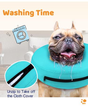Supet Rewrise Dog Inflatable Collar - Leak Protection for Post-Op Comfort | Soft & Stylish Design (XXL: 45.6-58.4 cm Green) - Shop Internationally! - Buy Online on GoSupps.com