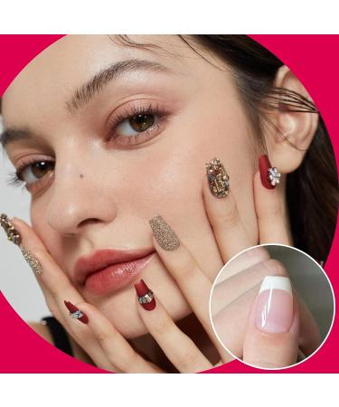 500pcs Short Coffin Fake Nails - Soft Gel Full Cover Nail Tips for Salons and DIY Nail Art - 12 Sizes - Buy Online on GoSupps.com