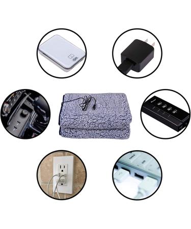 Portable Electric Heating Blanket - Soft USB Fleece for Home Travel & Office - Ideal for Camping & Emergencies - Buy Online on GoSupps.com