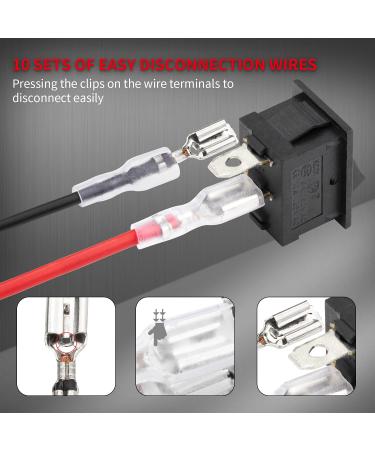 DaierTek Mini Rocker Switch T85 2 Pin SPST ON Off Toggle KCD1 Switch 12V 20A Black - 10 Pack - Buy Online on GoSupps.com
