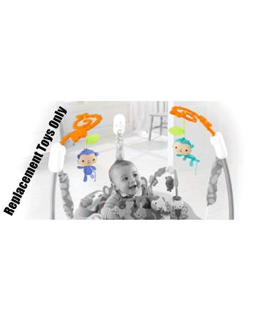 Fisher-Price Roarin' Rainforest Jumperoo CBV63 Replacement Toys - Orange Vines & Blue Monkeys - Buy Online on GoSupps.com