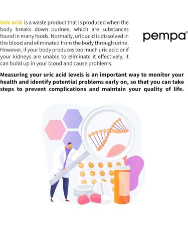 Buy Pempa 25 x Urine Test Strips for UTI & Glucose | Accurate Home Uric Acid Testing | 25 Pieces - Buy Online on GoSupps.com