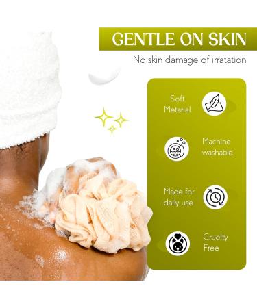 Pack of 2 African Exfoliating Bath Sponges | Best Shower Loofah & Body Scrubber | Skin Exfoliation Net Sponges for Face & Body - Buy Online on GoSupps.com