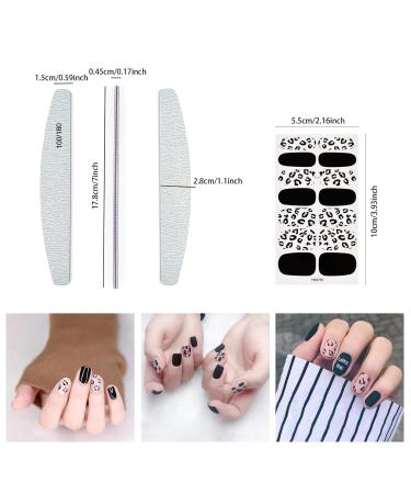 Kalolary 20 Sheet 3D Nail Film & Self-Adhesive Nail Stickers with Nail File - DIY Nail Art for Women & Girls - Buy Online on GoSupps.com