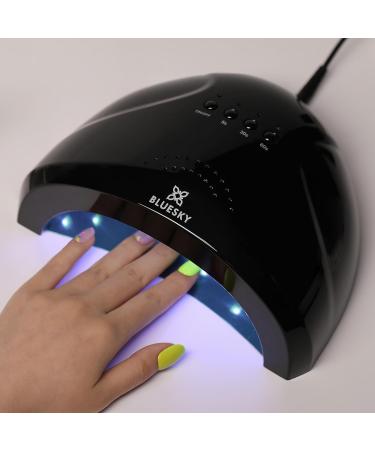 BLUESKY 48W UV LED Nail Lamp with Motion Sensor & Timers for Fast Gel Nail Polish Curing - Black | Professional Manicure & Pedicure - Buy Online on GoSupps.com
