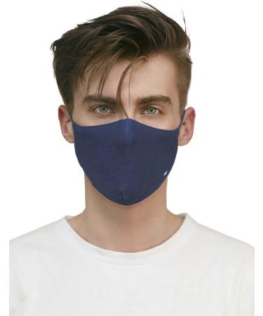 TOM TAILOR Men's Fabric Mask Double Pack - Sky Captain Blue (One Size) | International Shipping Available - Buy Online on GoSupps.com