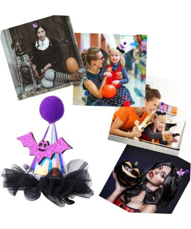 minkissy 1pc Halloween Lighted Hair Clips Halloween Hairpin Cosplay Hairclips Halloween Bat Headband Hair Clips for Bows Hair Clips for Women Button Battery Toddler Bow Tie Ribbon - Buy Online on GoSupps.com