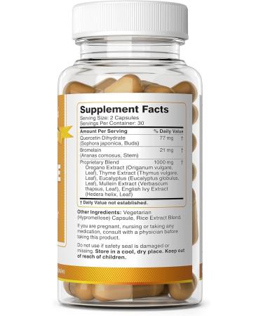 Bernard Jensen's Breathe Now Supplement Natural Support for Respiratory, Sinus, and Lung Health, Promotes Breathing Wellness, Herbal Formula, Immune Boost, Non-GMO, Vegan-Friendly, 60 Capsules - Buy Online on GoSupps.com