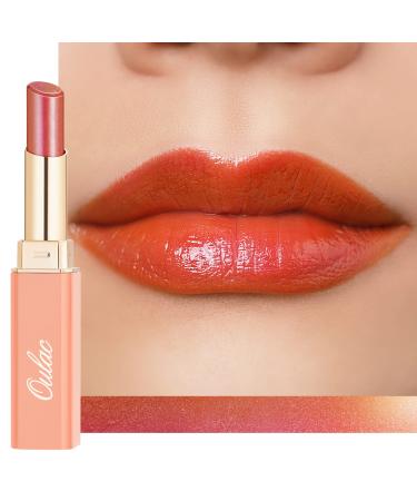 Oulac 2 in1 Shimmering lipstick and lip balm copper juicy and shiny lip care lipstick hydrated lips shiny finish for dry cracked and brittle lips vegan (s01) saga - Buy Online on GoSupps.com
