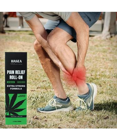 HASEA Active Care Hemp Gel - Muscle & Joint Relief Roll-On | Highly Effective Hemp Oil Formula for Pain Relief - Buy Online on GoSupps.com