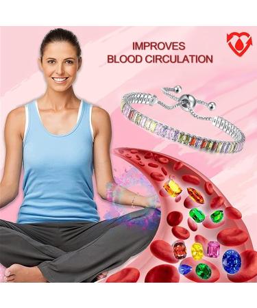 Delicate Rainbow Tourmaline Ionic Bracelet Colored Zircon Adjustable Crystal Bracelet Women Crystal Healing Bracelet Anti-Fatigue Gemstone Chakra Bracelets (Color : Style2) - Buy Online on GoSupps.com