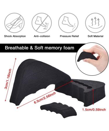 VIEEL Soft Sponge Big Toe Plug Foot Brace Pads - Adjustable Shoe Filler for Men & Women - Black - Buy Online on GoSupps.com
