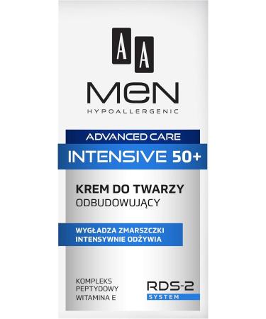 AA MEN ADVANCED CARE INTENSIVE 50+ Rebuilding Face Cream - 50 ml - Buy Online on GoSupps.com