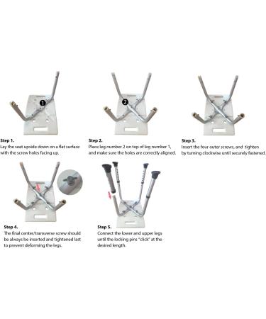 Ez2care Adjustable Lightweight Shower Bench - White, 12.5 to 18 inch - Pack of 1 - Buy Online on GoSupps.com