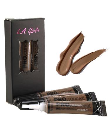 L.A. Girl Pro Conceal HD Concealer 0.28 oz 8g (Pack of 3) - Mahogany