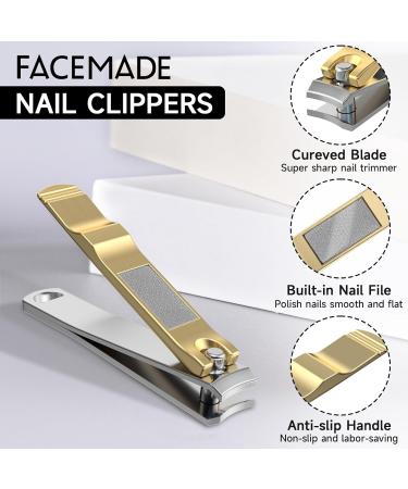 FACEMADE Nail Clippers Set Brushed Antique Gold - Buy Online on GoSupps.com