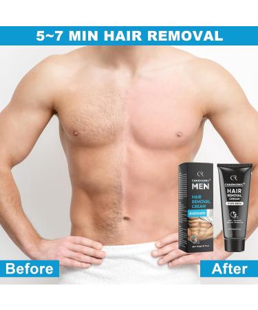 Hair Removal Cream Charmonic Intimate/Private Area Hair Remover for Men Fast & Painless Hair Removal for Underarm Chest Back Legs and Arms Depilatory Cream for Unwanted Coarse Body Hair (Black 2 pcs) - Buy Online on GoSupps.com