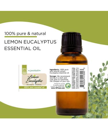 GreenHealth Lemon Eucalyptus - 1 fl oz (30 ml) Glass Bottle - 100% Pure Essential Oil - Buy Online on GoSupps.com