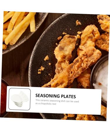 Ciieeo 4pcs Ceramic Chopstick Rest Mini Kitchen Utensils Spice Dishes Ceramic Serving Plates Fruit Plate Mini Appetizer Dish Ceramic Sauce Bowl Chinese Japan Ceramics White Cake 9X7.5X2CM White - Buy Online on GoSupps.com