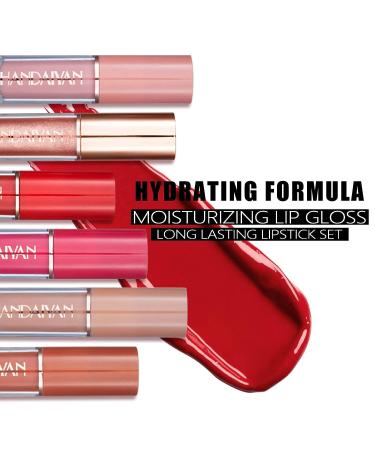 Anglicolor 12Pcs Velvet Matte Liquid Lipstick Set | Long Lasting Waterproof Formula | Non-Stick Cup | Up to 24 Hours Wear | Professional Lip Makeup Gift Kit for Women - Buy Online on GoSupps.com