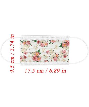 Lulupi 10-Piece Elegant Floral Adult Face Masks | Breathable One-Way Mouth & Nose Protection for Women - Buy Online on GoSupps.com