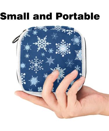 Snowflake Sanitary Napkin Storage Bag - Period Tampon Makeup Pad Pouch Color4475 - Buy Online on GoSupps.com