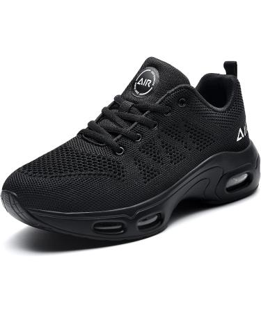 Pasick Men's Air Running Shoes - Lightweight Breathable Athletic Sneakers | US 7-12.5 (Black) - Buy Online on GoSupps.com