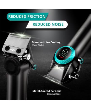VGR Hair Clippers Men Cordless - Electric Professional Barber Hair Cutting Kit for Head Haircut - 9000 RPM - Taper Lever - Rechargeable 300 Min Battery - DLC Ceramic Blades - Long Beard Trimmer - Buy Online on GoSupps.com