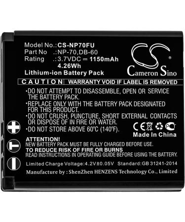 WIGOR Battery Replacement for Panasonic CGA-S005 CGA-S005A - Compatible with Lumix DMC-FX8EBB & LX3S | Shop Now - Buy Online on GoSupps.com