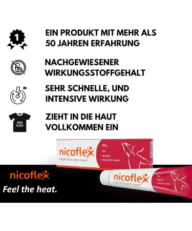 Nicoflex Capsaicin Ointment 50g | Heat Relief for Muscle Relaxation & Enhanced Circulation | Recommended by Top Athletes | Pain Relief for Active Lifestyles - Buy Online on GoSupps.com
