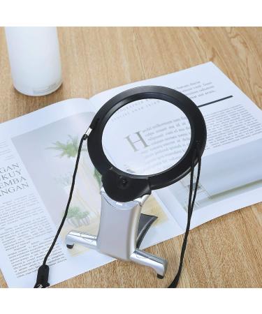 Reading Magnifier 6X Large Handsfree Neck Wear Magnifying Glass with Light 2LED Lamp Giant Desktop Magnifier for Reading Sewing Cross Stitch Repair - Buy Online on GoSupps.com