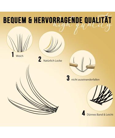 Buy 10D C Curl Individual Eyelashes - 320 Stacks of Reusable DIY Cluster Lashes 12-18mm | International Shipping Available - Buy Online on GoSupps.com