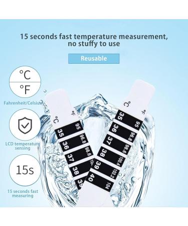 20-Piece Reusable Forehead Thermometer Stickers for Children | Fever Strips & Ear Thermometer Stickers | Home & Travel Use - Buy Online on GoSupps.com