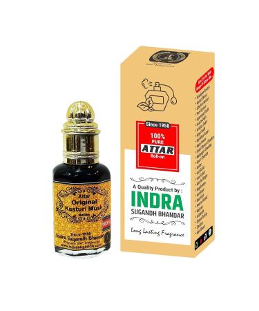 Attar For Men|Women - Pure & Original Kasturi Rich & Divine Deer Musk Long Lasting Oil Fragrance 12Ml Rollon Pack