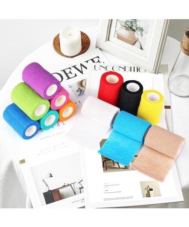 12 Rolls Self-Adhesive Bandage Wrapped In Color 7.5cm x 4.5M Elastic Self-Adhesive Bandage First Aid Sports Wrap Adhesive Bandage Pet Vet Self-Wrap Bandage. - Buy Online on GoSupps.com