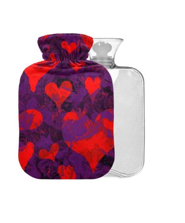 Valentine's Heart Heart Heat Bottles With Cover 1 L Small Garbus Power for Pain Relief Back Pain Hot and Cold Therapy BPA-Free