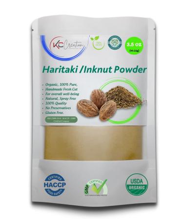 Organic Haritaki Fruit Powder Harde Harad Terminalia chebula Kadakapudi (3.5oz)