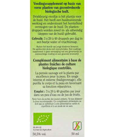 Biover - Organic Liquid Extract Wild pansy - 50 ml by Biover - Buy Online on GoSupps.com