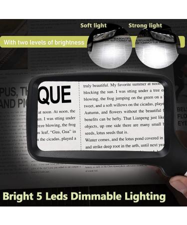 Pteanecay 1 Piece Magnifier with LED Lighting for The Elderly to Read Books Maps Magazines Coupons Prescriptions and Fine Print on Medicine Bottles or Make Handicrafts - Buy Online on GoSupps.com