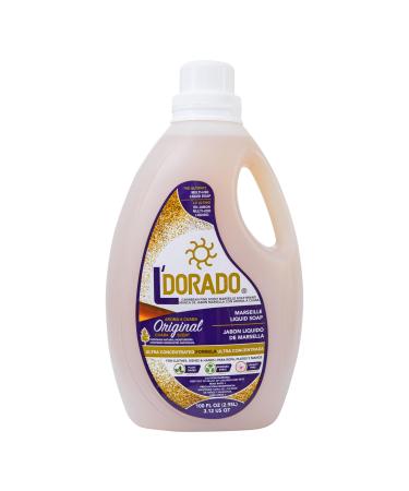 L'DORADO - The ultimate multi-use Spanish Cuaba Hispanic liquid soap 3 in 1 use for Dishes Hands & Clothes 100 Floz 2.95 Litre - Marseille soap Jabon de Cuaba Cuaba Liquid soap Jabon de Cuaba.