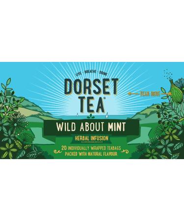 Dorset Tea Wild About Mint Tea Bags - 80 Caffeine-Free Peppermint Tea Bags - Buy Online on GoSupps.com