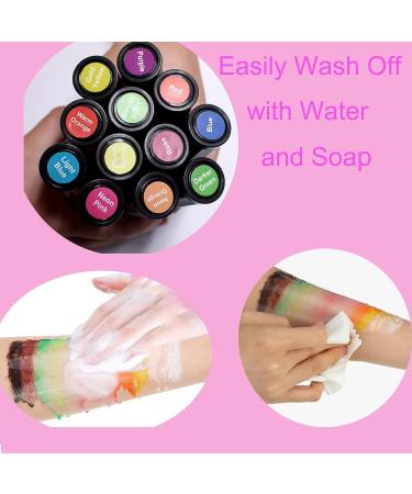 Glow in The Dark UV Black Light Body Paint Kit - 12 Colors for Halloween, Parties & Events - Buy Online on GoSupps.com