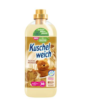 Cuddly soft fabric softener happiness moment skin tolerance dermatologically confirmed fabric softener cuddly soft without microplastics 1 liter 38 wash loaders fabric softener happiness moment (1 liter)