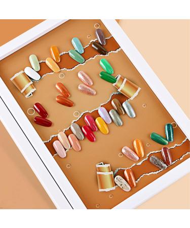 35 Colors Nail Display Book Magnetic Closure Nail Art Salon Nail Gel Color Display Book DIY Nail Polish Color Card Display Tools for Nail Color Showing Chart - Buy Online on GoSupps.com