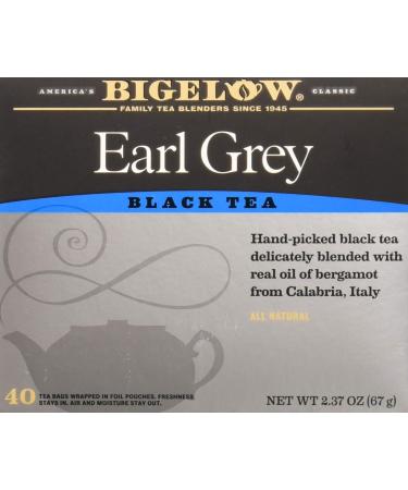 Bigelow Black Tea Earl Grey 40 Tea Bags 2.37 oz (67 g)